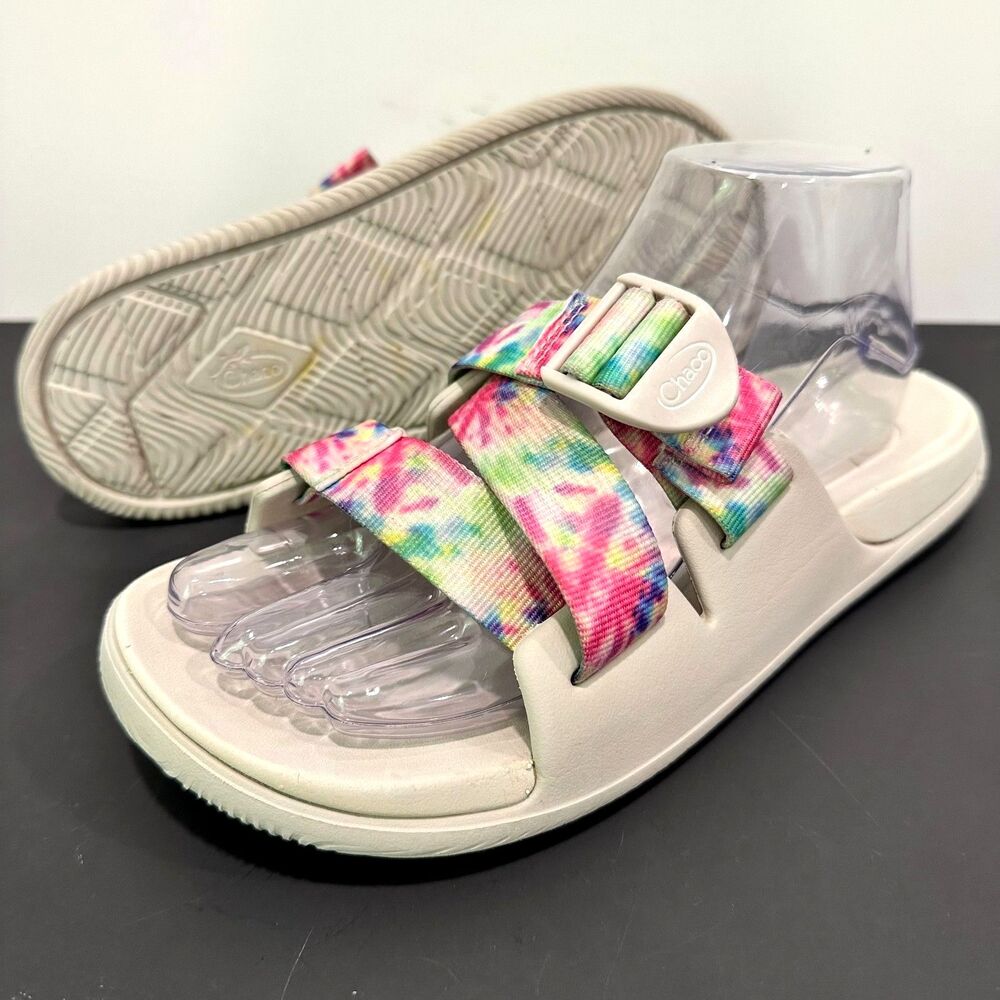 Chaco Tie-Dye Strap Slide Sandals - Multicolor